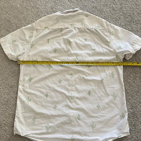 Denim & Flower Cactus Print Cotton Button Down Shirt Unisex Medium - Picture 10 of 10